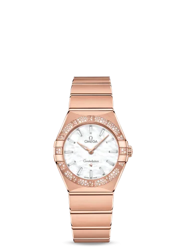 Omega - 131.55.28.60.55.003 Constellation Manhattan 28 Quartz Sedna / MOP - Diamond / Diamond