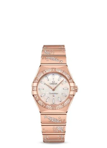Omega - 131.55.28.60.99.001 Constellation Manhattan 28 Quartz Sedna Gold / MOP - Diamond / Diamond