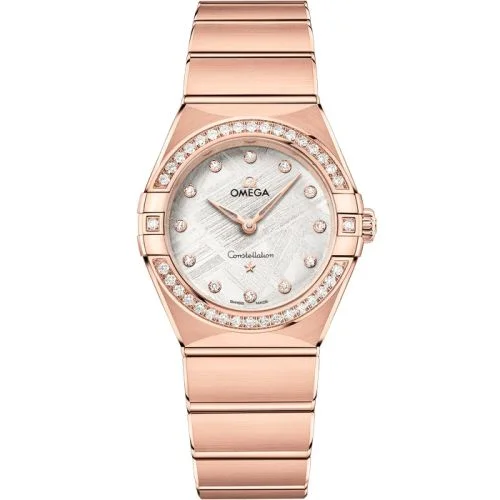Omega - 131.55.28.60.99.005 Constellation Manhattan 28 Quartz Sedna Gold - Diamond / Silver Meteorite