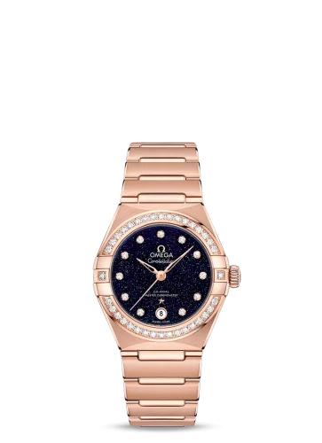 Omega - 131.55.29.20.53.003 Constellation Manhattan 29 Co-Axial Master Chronometer Sedna Gold / Aventurine / Diamond
