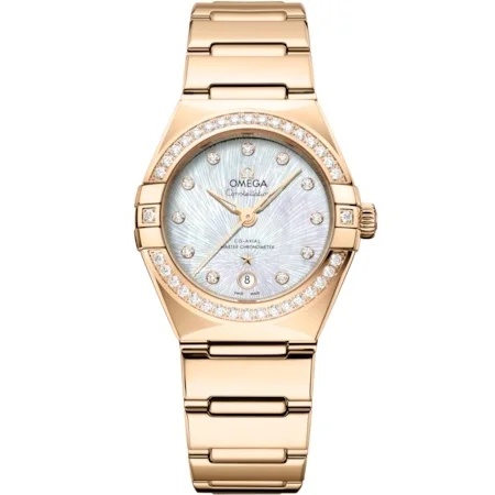 Omega Omega - 131.55.29.20.55.003 Constellation Manhattan 29 Co-Axial Master Chronometer Moonshine Gold - Diamond / MOP Supernova