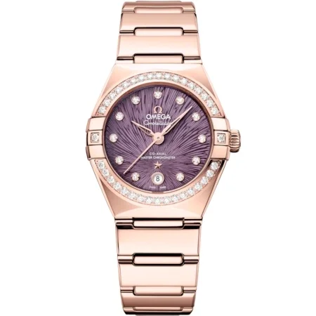 Omega Omega - 131.55.29.20.60.001 Constellation Manhattan 29 Co-Axial Master Chronometer Moonshine Gold - Diamond / Purple Supernova