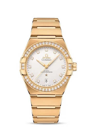 Omega Omega - 131.55.39.20.52.002 Constellation Master Chronometer 39 Yellow Gold - Diamond / Silver / Bracelet