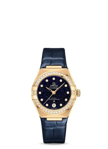 Omega - 131.58.29.20.53.001 Constellation Manhattan 29 Co-Axial Master Chronometer Yellow Gold / Diamond / Aventurine