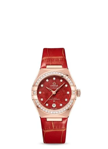 Omega - 131.58.29.20.99.005 Constellation Manhattan 29 Co-Axial Master Chronometer Sedna Gold / Diamond / Red Aventurine