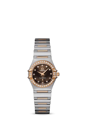 Omega - 1360.60.00 Constellation Quartz 22.5 '95 Stainless Steel / Red Gold / Diamond / Brown