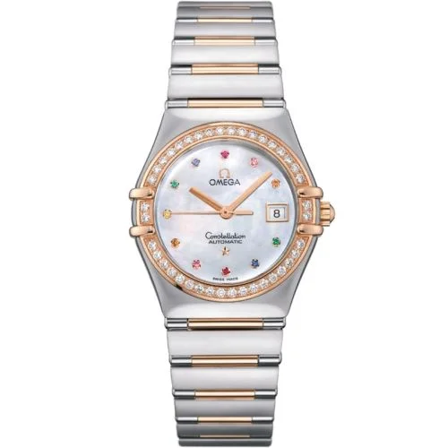 Omega Constellation Automatic 27.5 Iris My Choice Stainless Steel - Red Gold / MOP - Rainbow