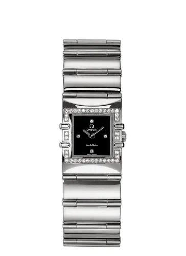 Omega - 1528.46.00 Constellation Quadra Quartz 19.3 Stainless Steel / Diamond / Black