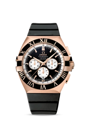 Omega - 1619.51.91 Constellation Co-Axial 41 Chronograph Double Eagle Red Gold / Black / Rubber