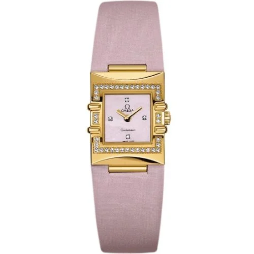 Omega - 1635.73.63 Constellation Quadra Quartz 19.3 Yellow Gold - Diamond / Pink MOP
