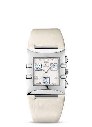 Omega Constellation Quadra Quartz 28 Chronograph Stainless Steel / White / Fabric