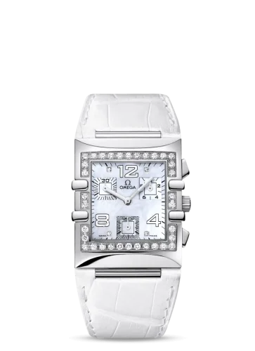 Omega Omega - 1847.75.36 Constellation Quadra Quartz 28 Chronograph Stainless Steel / Diamond / MOP/ Alligator