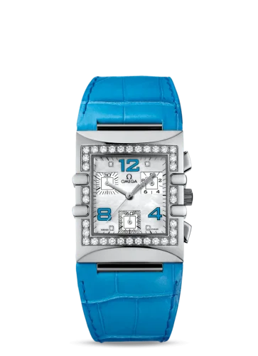 Omega Constellation Quadra Quartz 28 Chronograph Stainless Steel / Diamond / MOP/ Alligator