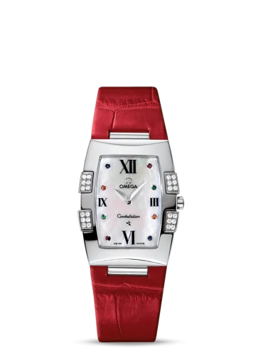 Omega - 1886.79.40 Constellation Quadrella Quartz 25 Stainless Steel / MOP / Red Alligator