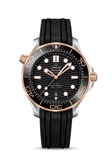 Omega - 210.22.42.20.01.002 Seamaster Diver 300M Master Co-Axial 42 Stainless Steel / Sedna Gold / Black / Rubber