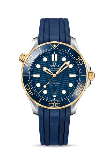 Omega - 210.22.42.20.03.001 Seamaster Diver 300M Master Co-Axial 42 Stainless Steel / Yellow Gold / Blue / Rubber