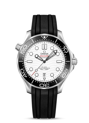 Omega - 210.32.42.20.04.001 Seamaster Diver 300M Master Co-Axial 42 Stainless Steel / White / Rubber