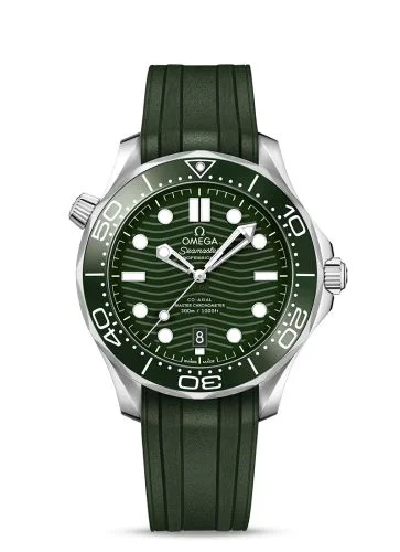 Omega - 210.32.42.20.10.001 Seamaster Diver 300M Master Co-Axial 42 Stainless Steel / Green / Rubber