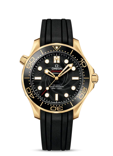 Omega - 210.62.42.20.01.001 Seamaster Diver 300M Master Co-Axial 42 James Bond Yellow Gold / Black / Rubber
