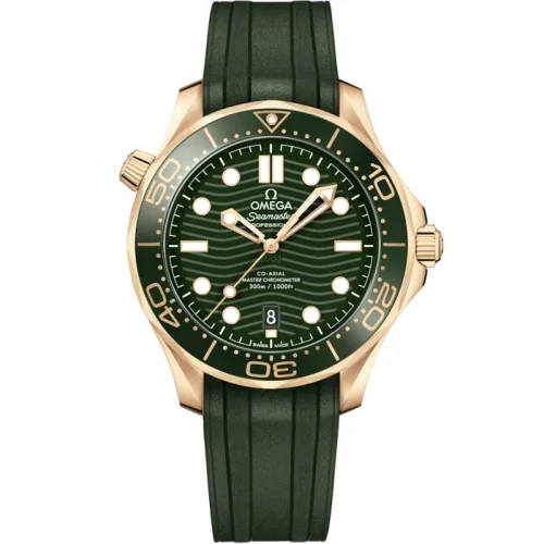 Omega Omega - 210.62.42.20.10.001 Seamaster Diver 300M Master Co-Axial 42 Moonshine Gold / Green / Rubber