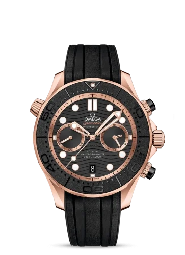 Omega Omega - 210.62.44.51.01.001 Seamaster Diver 300M Master Co-Axial Chronograph 44 Sedna Gold / Black / Rubber