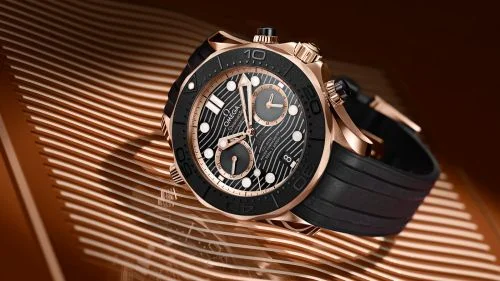 Omega Omega - 210.62.44.51.01.001 Seamaster Diver 300M Master Co-Axial Chronograph 44 Sedna Gold / Black / Rubber