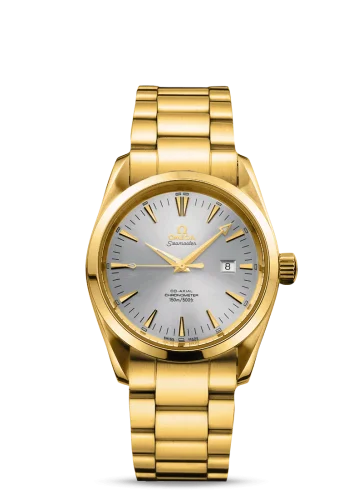 Omega - 2104.30.00 Seamaster Aqua Terra 150M Co-Axial 36.2 Yellow Gold / Silver / Bracelet