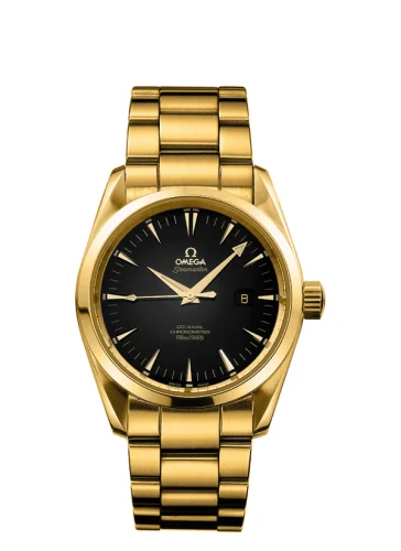 Omega - 2104.50.00 Seamaster Aqua Terra 150M Co-Axial 36.2 Yellow Gold / Black / Bracelet