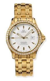 Omega - 2105.21.00 Seamaster 120M Automatic 36.25 Yellow Gold / Diamond / White