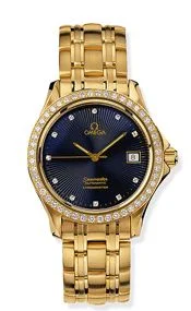 Omega - 2105.45.00 Seamaster 120M Automatic 36.25 Yellow Gold / Diamond / Blue