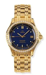 Omega - 2105.80.00 Seamaster 120M Automatic 36.25 Yellow Gold / Diamond / Blue