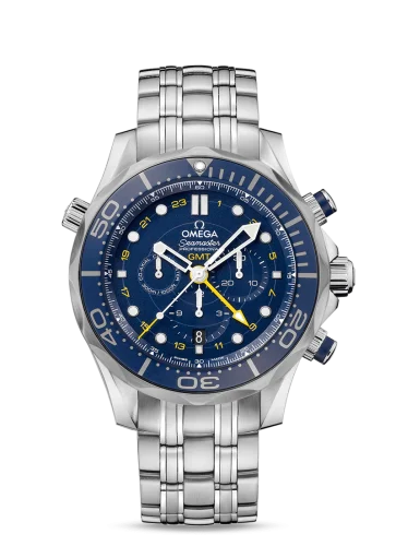Omega - 212.30.44.52.03.001 Seamaster Diver 300M Co-Axial 44 GMT Chronograph Stainless Steel / Blue / Bracelet