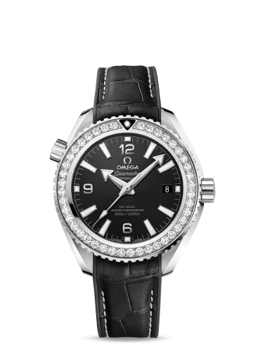 Omega - 215.18.40.20.01.001 Seamaster Planet Ocean 600M Co-Axial 39.5 Master Chronometer Stainless Steel / Diamond / Black / Alligator