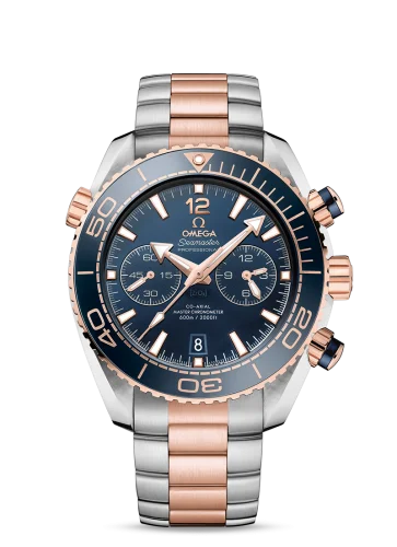 Omega - 215.20.46.51.03.001 Seamaster Planet Ocean 600M Co-Axial 45.5 Master Chronometer Chronograph  Stainless Steel / Sedna Gold / Blue / Bracelet