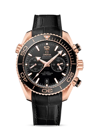 Omega Seamaster Planet Ocean 600M Co-Axial 45.5 Master Chronometer Chronograph Sedna Gold / Black / Alligator