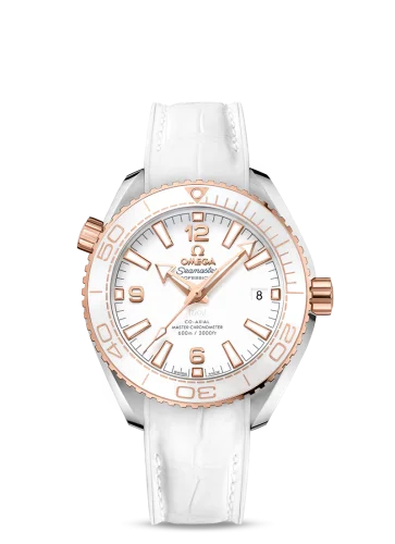 Omega - 215.23.40.20.04.001 Seamaster Planet Ocean 600M Co-Axial 39.5 Master Chronometer Stainless Steel / Sedna Gold / White / Alligator