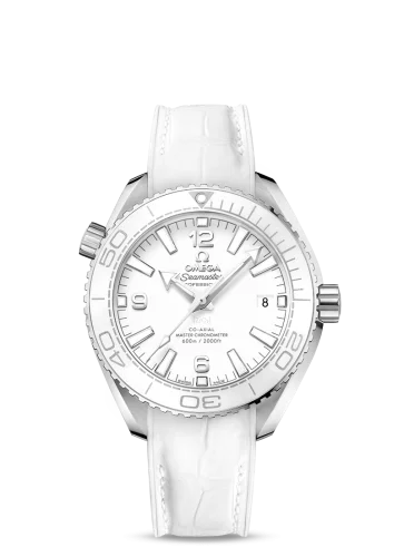 Omega - 215.33.40.20.04.001 Seamaster Planet Ocean 600M Co-Axial 39.5 Master Chronometer Stainless Steel / White / Alligator