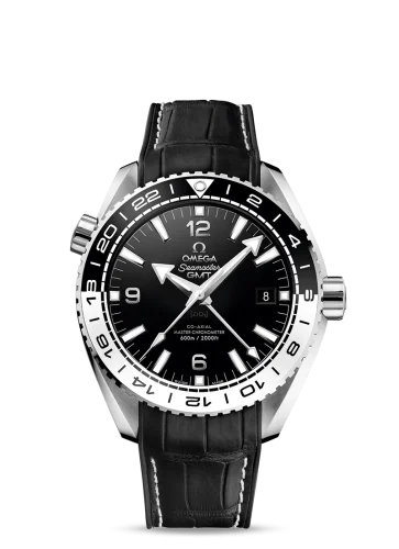 Omega Omega - 215.33.44.22.01.001 Seamaster Planet Ocean 600M Co-Axial 43.5 Master Chronometer GMT Stainless Steel / Black White / Alligator