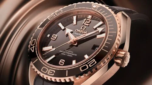 Omega Omega - 215.63.40.20.13.001 Seamaster Planet Ocean 600M Co-Axial 39.5 Master Chronometer Sedna Gold / Chocolate / Alligator