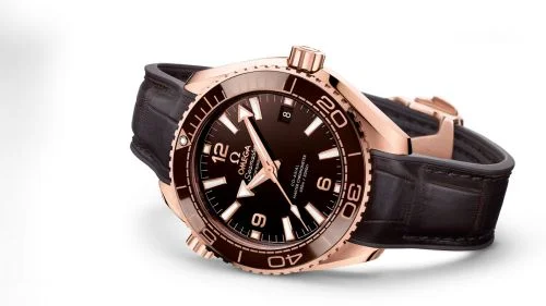 Omega Omega - 215.63.40.20.13.001 Seamaster Planet Ocean 600M Co-Axial 39.5 Master Chronometer Sedna Gold / Chocolate / Alligator