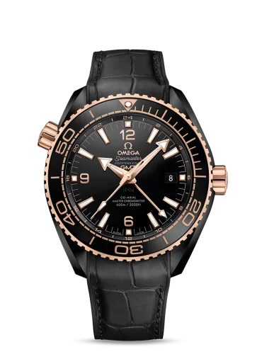 Omega Seamaster Planet Ocean 600M Co-Axial 45.5 Master Chronometer GMT Deep Black Sedna