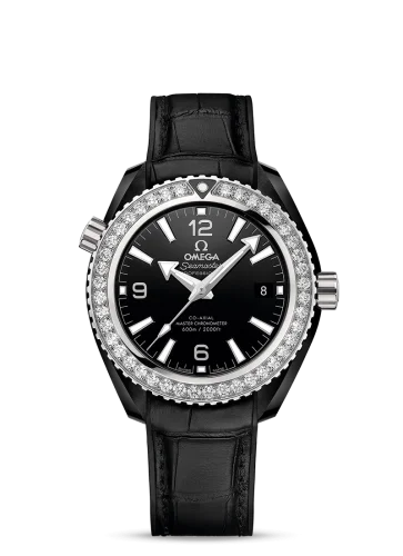 Omega - 215.98.40.20.01.001 Seamaster Planet Ocean 600M Co-Axial 39.5 Master Chronometer Deep Black  / Black / Strap