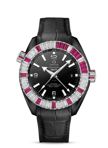 Omega Seamaster Planet Ocean 600M Co-Axial 45.5 Master Chronometer GMT Deep Black Ruby