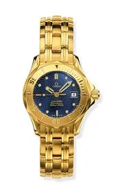 Omega Seamaster Diver 300M Quartz 28 Yellow Gold / Blue / Bracelet