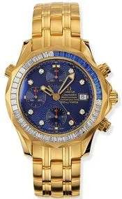 Omega - 2194.85.00 Seamaster Diver 300M Automatic 41.5 Chronograph Yellow Gold / Diamond / Sapphire / Blue / Bracelet