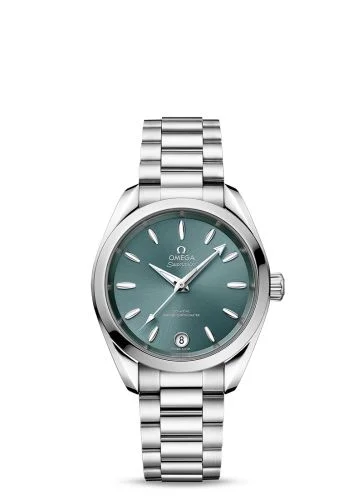 Omega - 220.10.34.20.10.001 Seamaster Aqua Terra 150M Master Chronometer 34 Stainless Steel / Lagoon Green / Bracelet