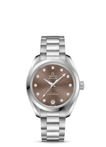 Omega - 220.10.34.20.63.001 Seamaster Aqua Terra 150M Master Chronometer 34 Stainless Steel / Brown / Bracelet