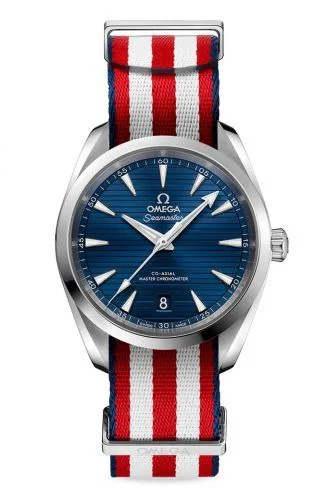 Omega - 220.12.38.20.03.003 Seamaster Aqua Terra 150M Master Chronometer 38 Stainless Steel / Blue / NATO / US Paralympic