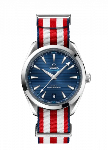Omega - 220.12.41.21.03.004 Seamaster Aqua Terra 150M Master Chronometer 41 Stainless Steel / Blue / NATO / Paralympics