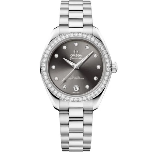 Omega - 220.15.30.20.56.001 Seamaster Aqua Terra 150M Master Co-Axial 30 Stainless Steel - Diamond / Grey - Diamond / Bracelet
